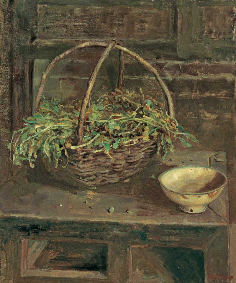 6、油画-萝卜缨子2010年   油彩亚麻布  50X60cm.jpg