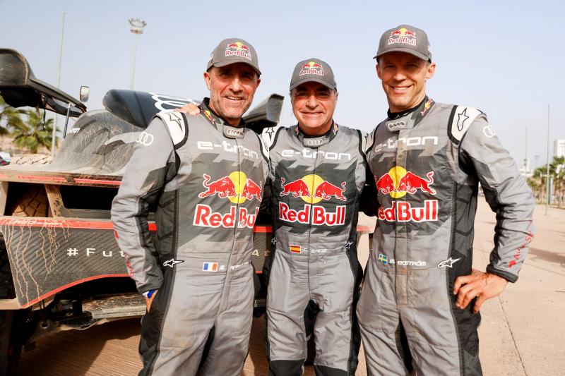 3. 奥迪车手Stéphane Peterhansel, Carlos Sainz, Mattias Ekström.jpg