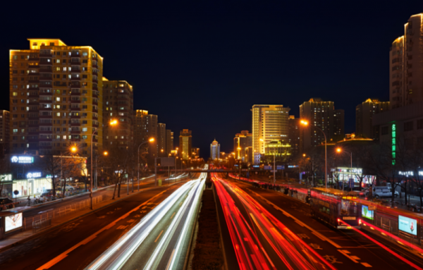 三环路朝阳段夜景照明全线贯通